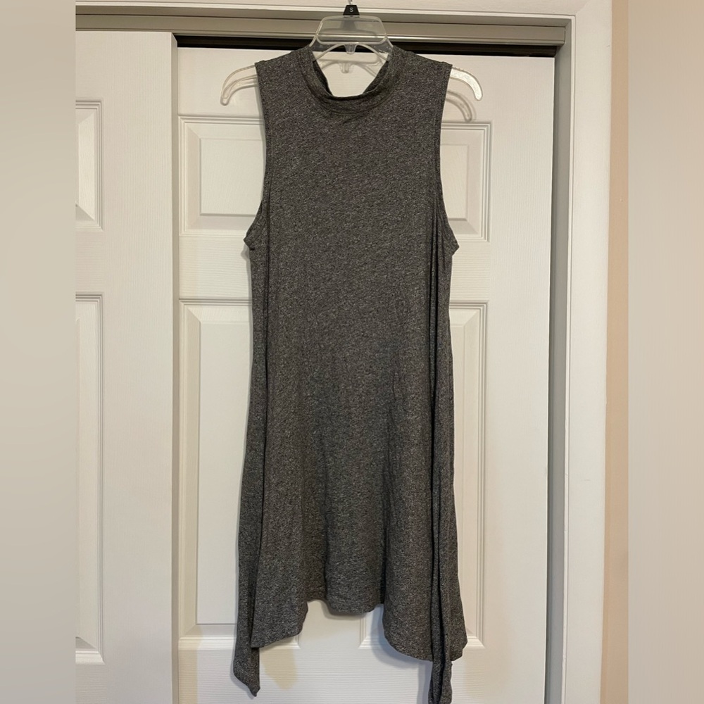 Anthropologie Maeve Gray Asymmetrical Dress - Size Large - Picture 5 of 10
